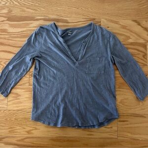 Aerie Charcoal Quarter Sleeve Top
